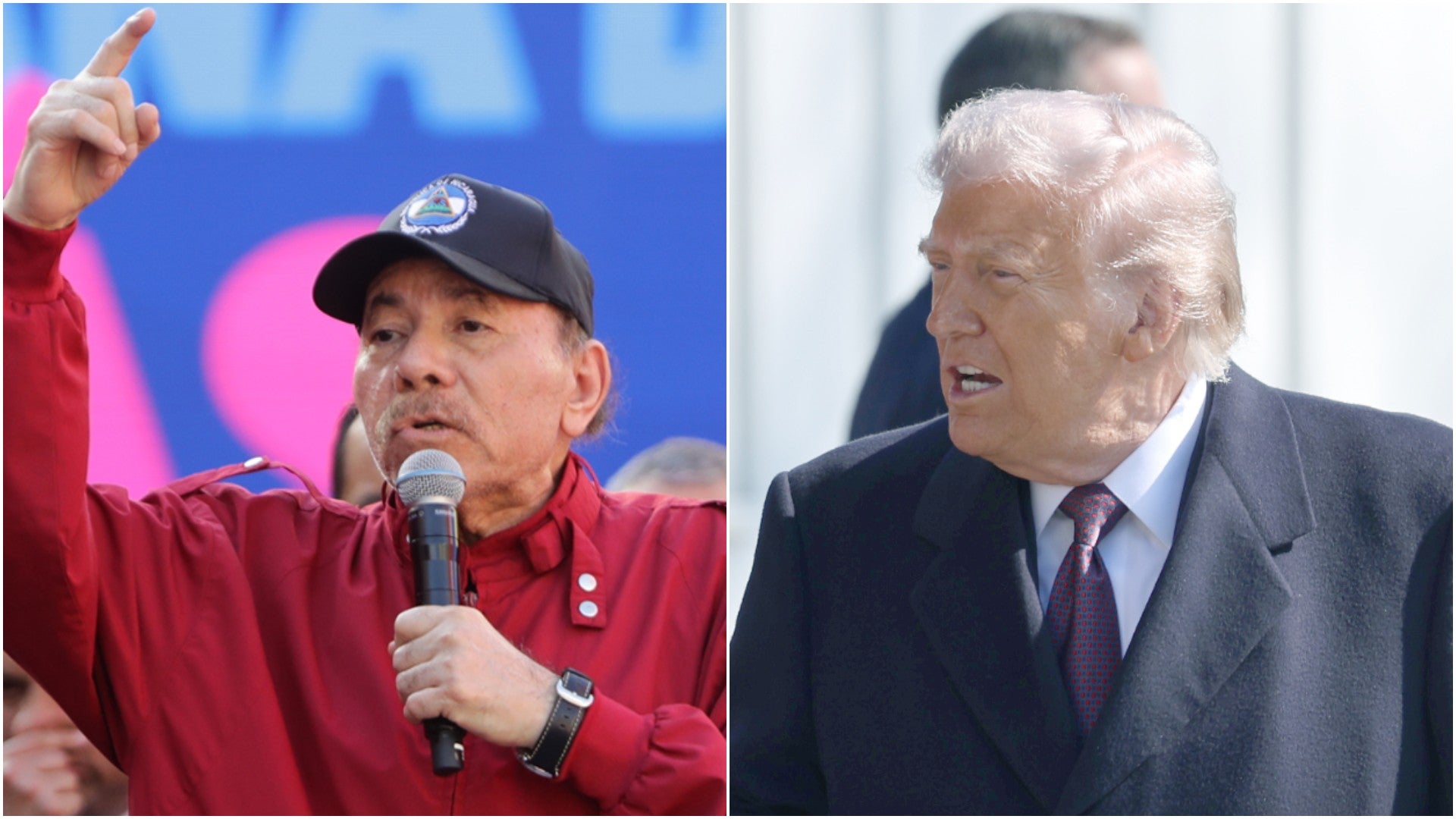 Daniel Ortega, jefe del régimen de Nicaragua / Donald Trump, presidente de EE. UU. - Fotos: EFE