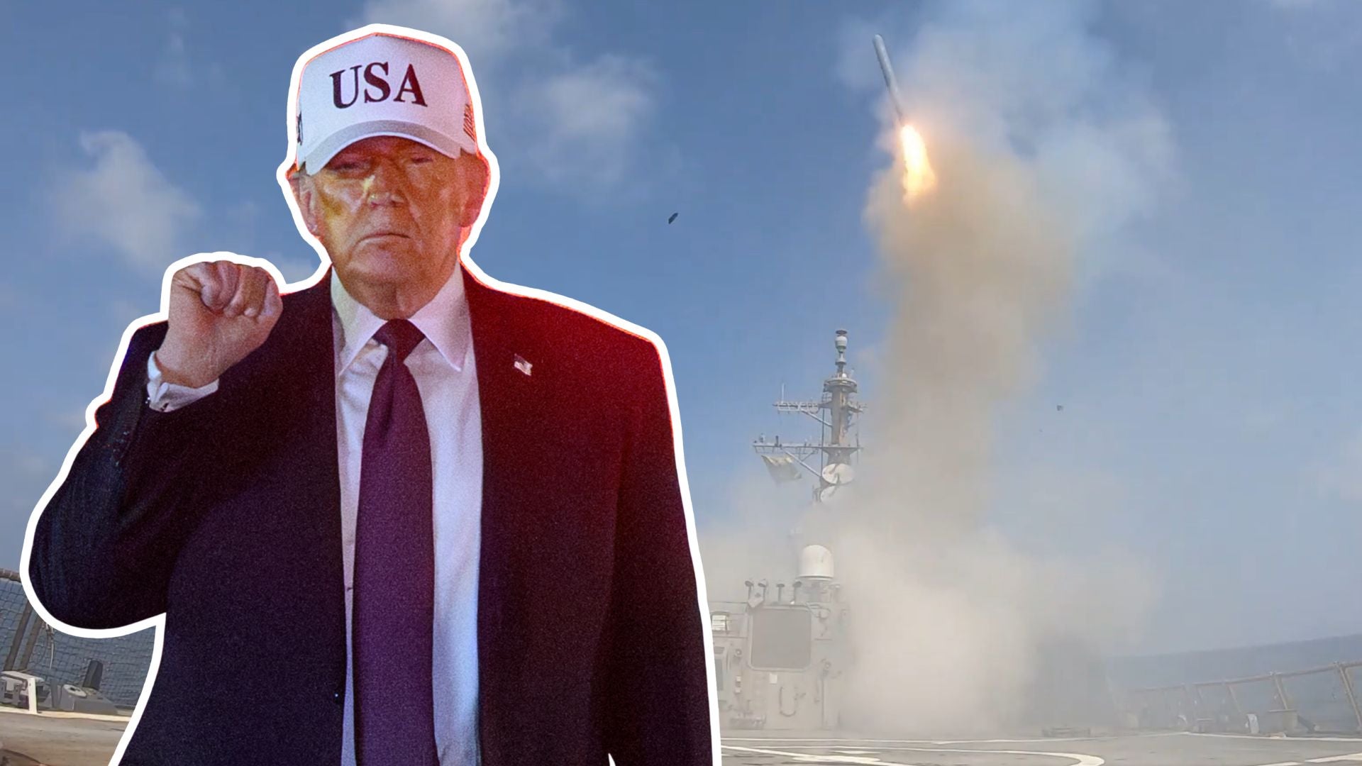 El presidente Donald Trump confirmó que nueve buques de guerra iraníes fueron hundidos.