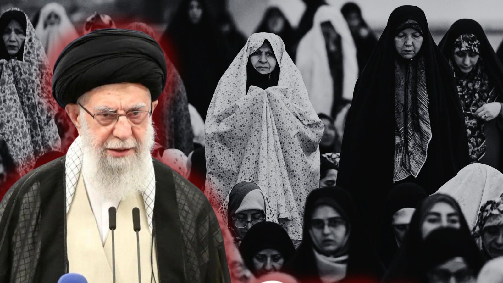 Alí Jameneí/ Mujeres iraníes - Fotos AFP