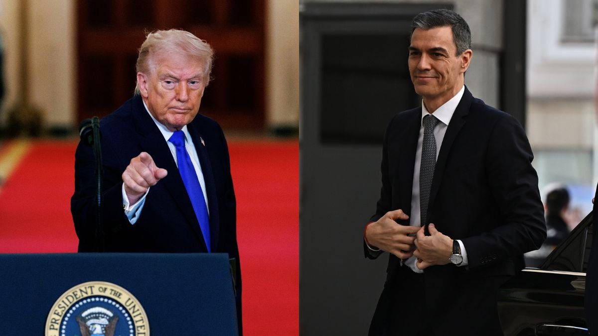 Donald Trump y Pedro Sánchez (EFE)