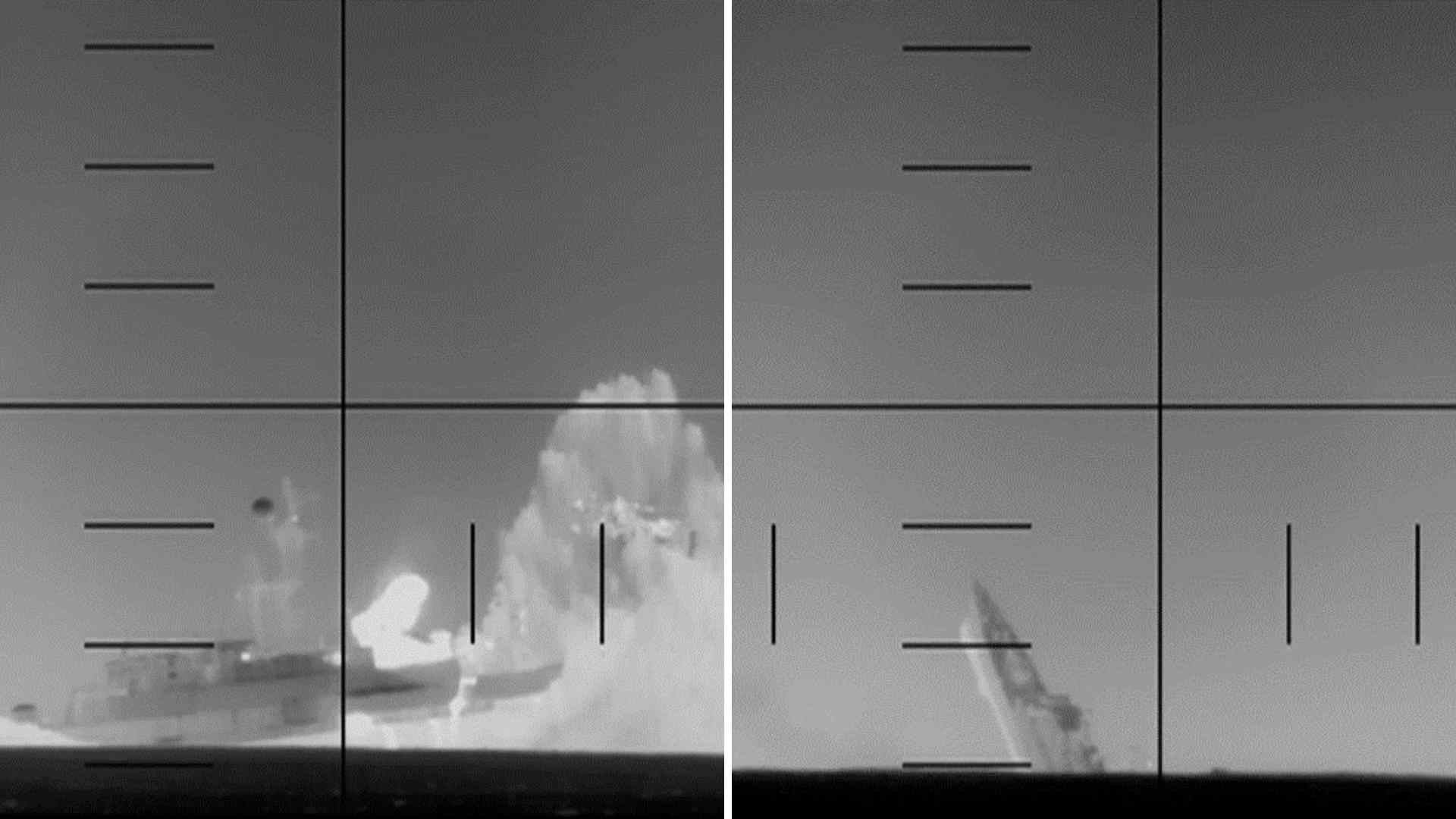 Ataque de Estados Unidos a buque del régimen de Irán - Captura de video