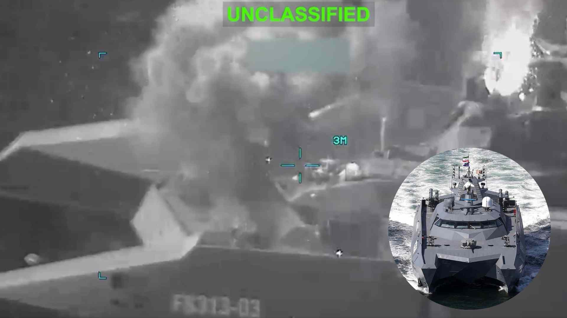 Ataque de Estados Unidos a buque iraní - Captura de video / AFP