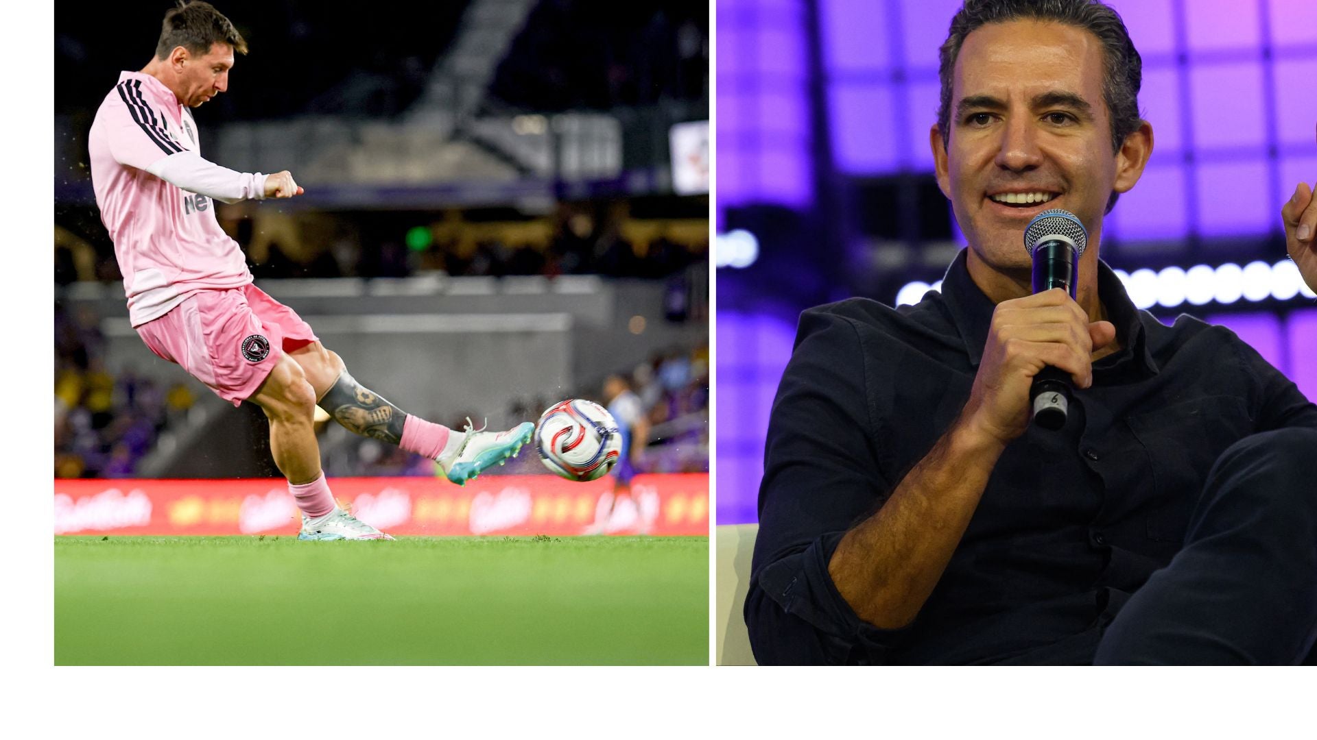 Messi y David Vélez | Fotos AFP