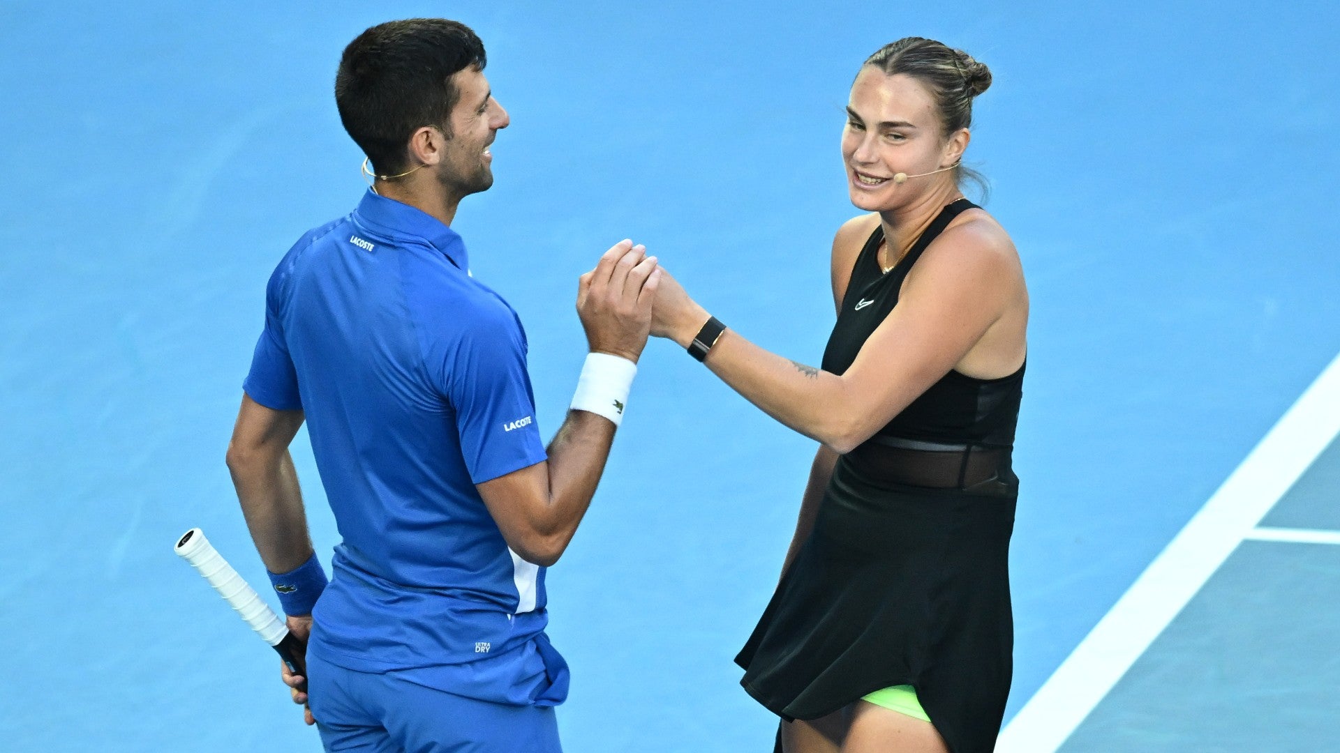 Novak Djokovic y Aryna Sabalenka | Foto: EFE