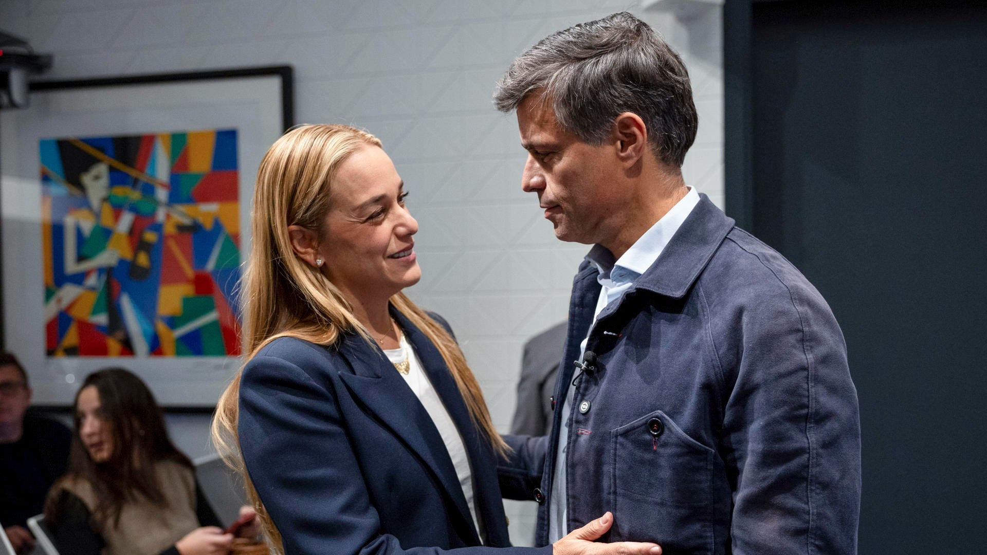 Lilian Tintori junto a Leopoldo López - Foto: EFE