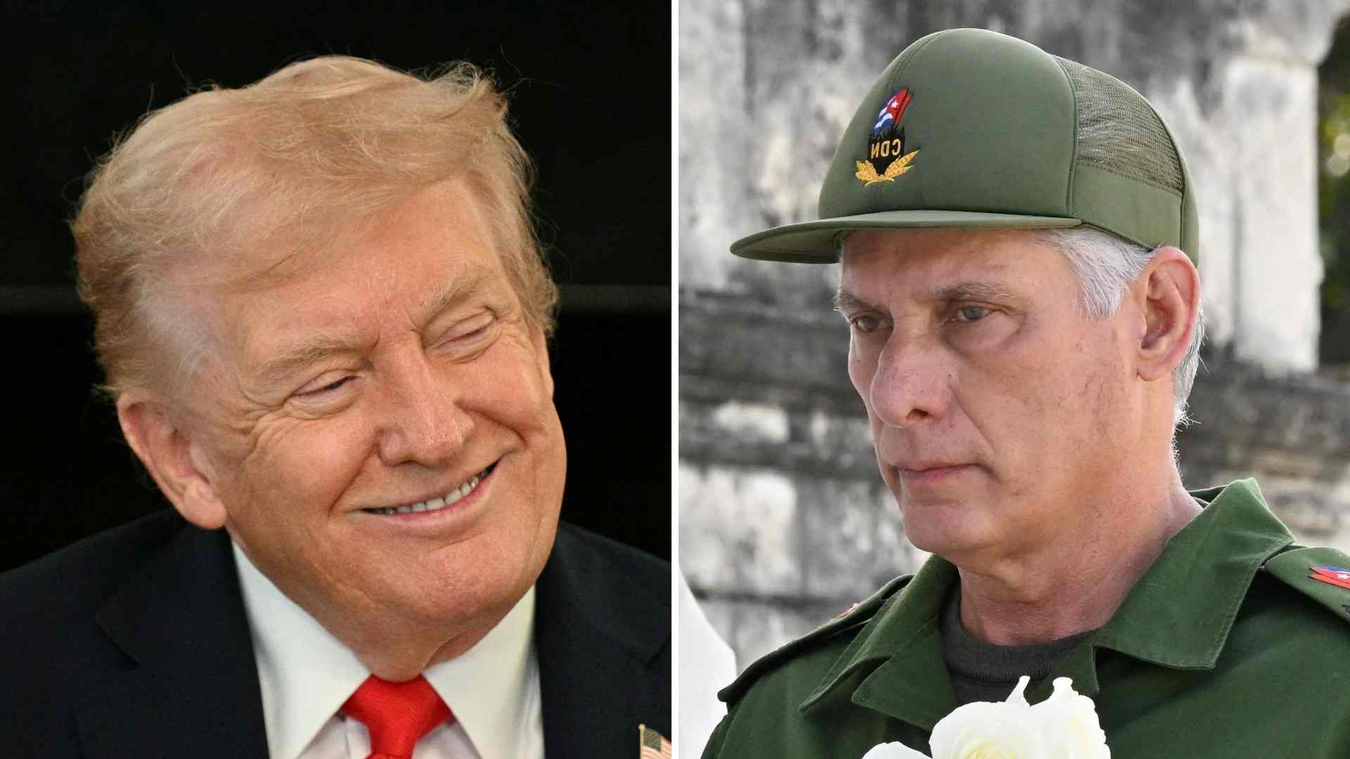 Donald Trump y Miguel Díaz-Canel - AFP