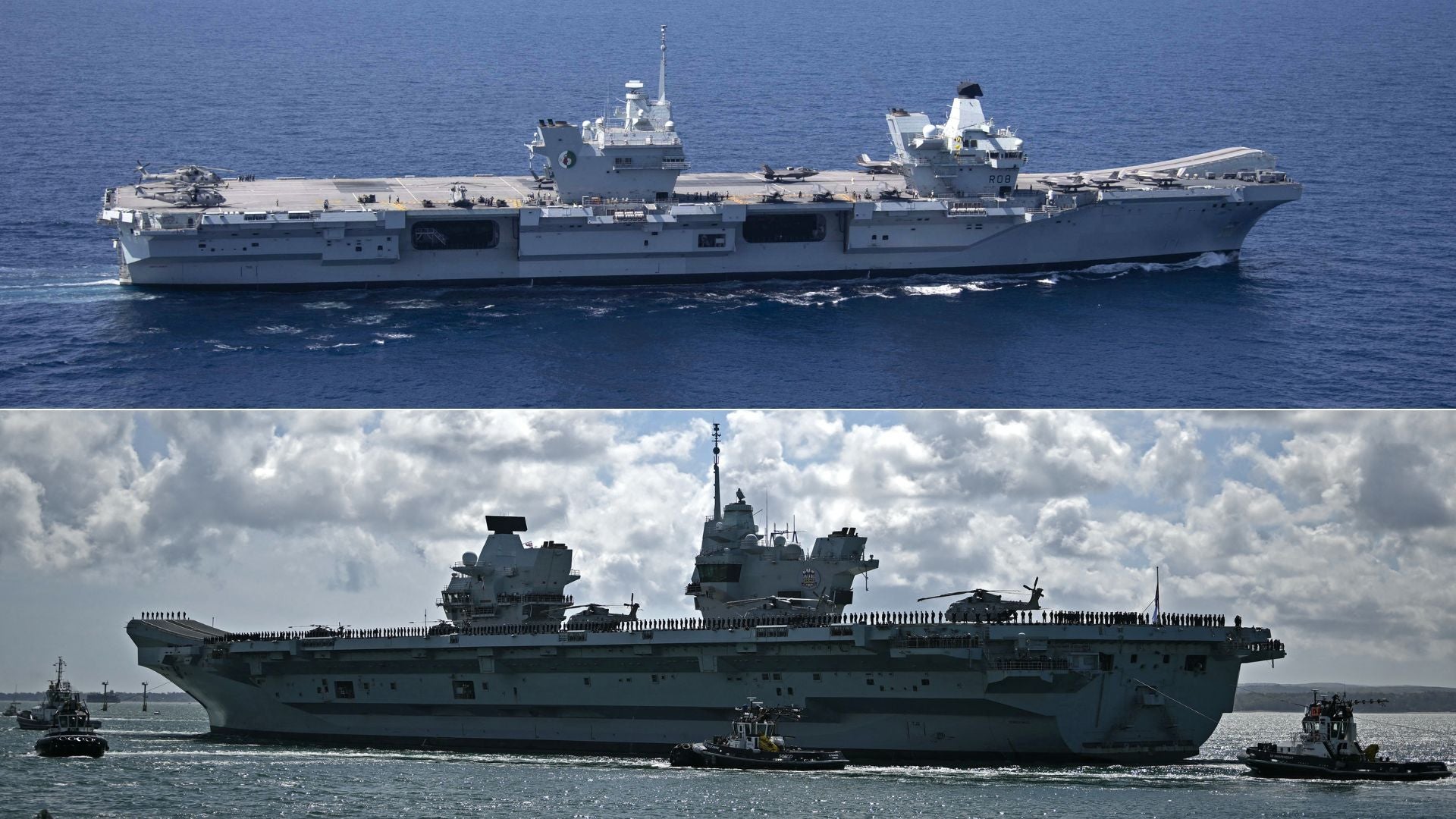 Portaviones Queen Elizabeth class del Reino Unido - Fotos AFP