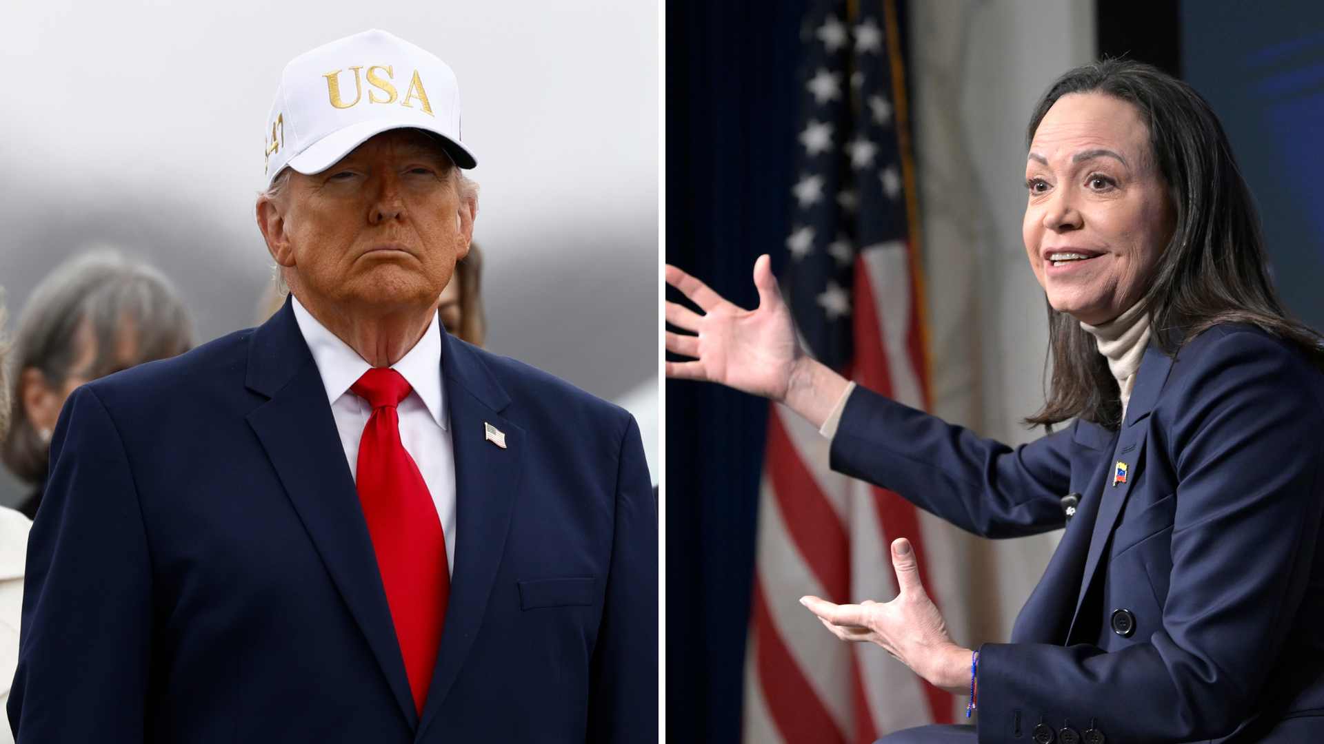 Donald Trump y María Corina Machado - EFE