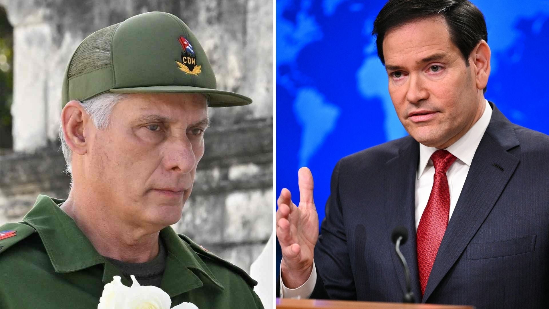 Régimen Miguel Díaz Canel y Marco Rubio | Fotos EFE