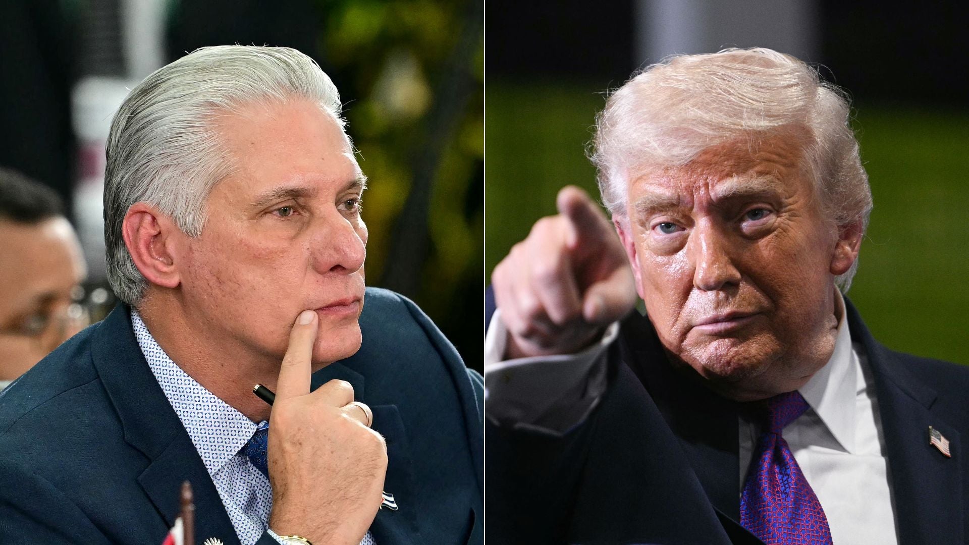 Miguel Díaz-Canel/ Donald Trump - Fotos AFP