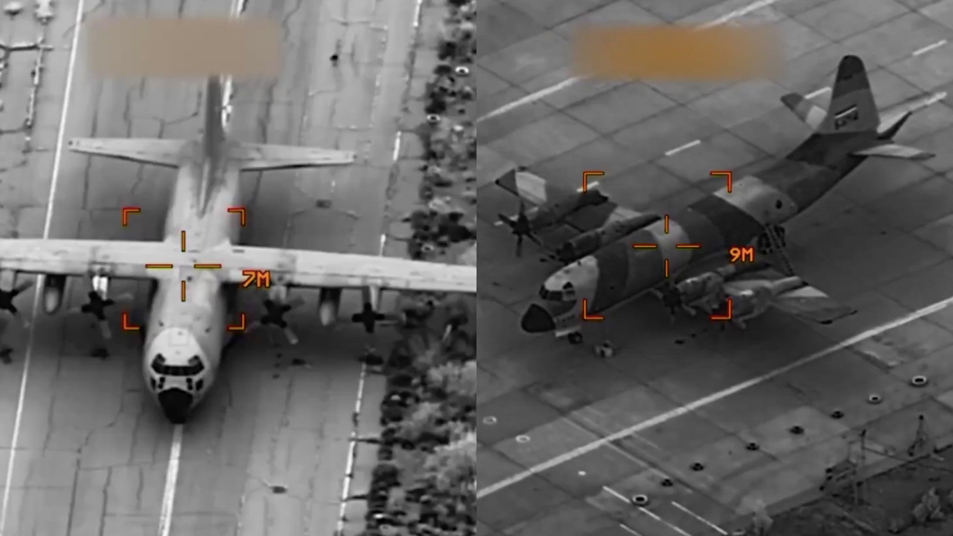 Ataques a aviones de Irán. (Comando Central de Estados Unidos)