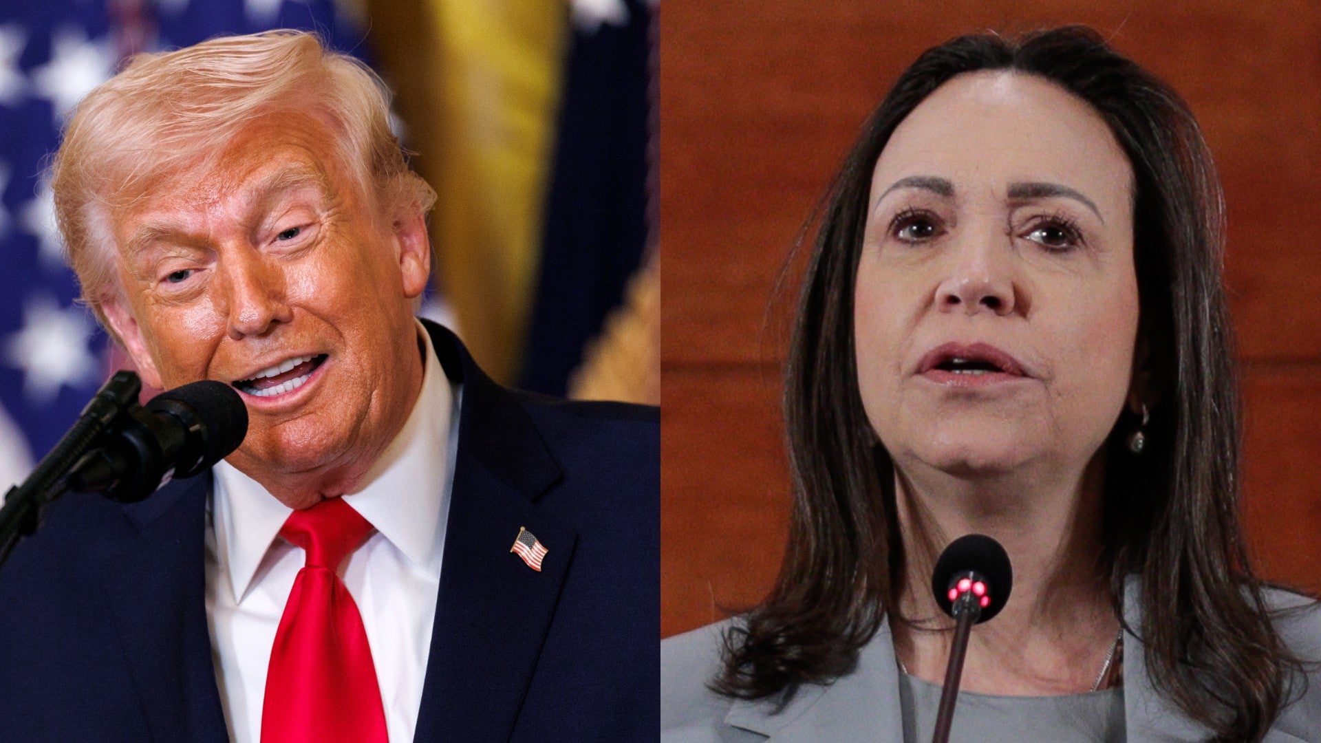 Donald Trump y María Corina Machado | Foto: EFE