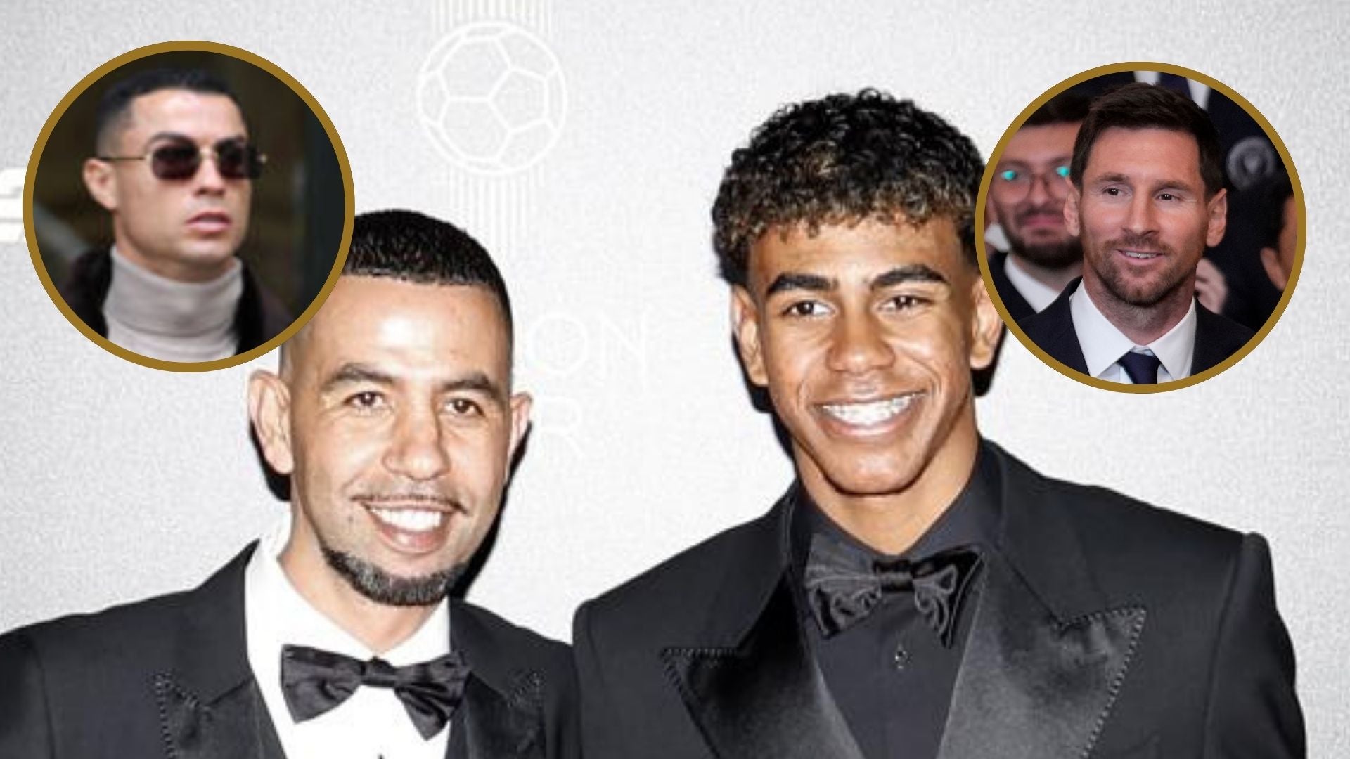 Cristiano Ronaldo, Mounir Nasraoui, Lamine Yamal y Lionel Messi - Fotos: EFE