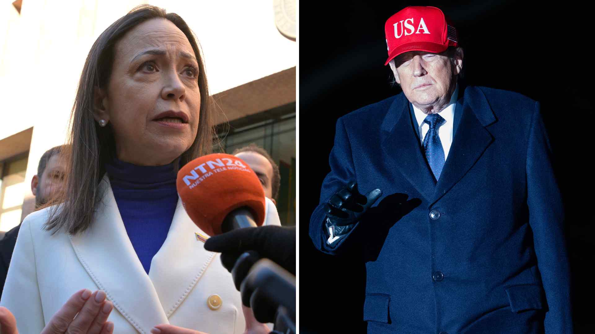 María Corina Machado y Donald Trump - EFE