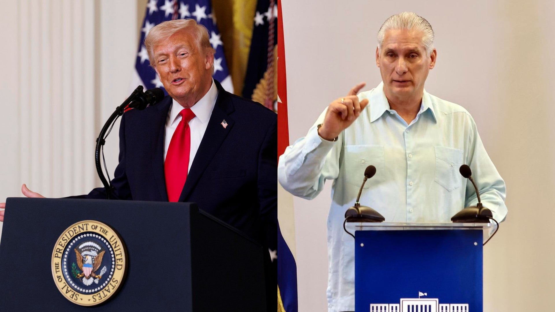 Donald Trump y Miguel Díaz-Canel / FOTO: EFE