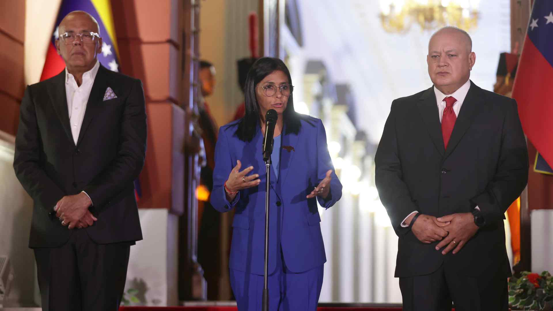 Jorge Rodríguez, Delcy Rodríguez y Diosdado Cabello - EFE
