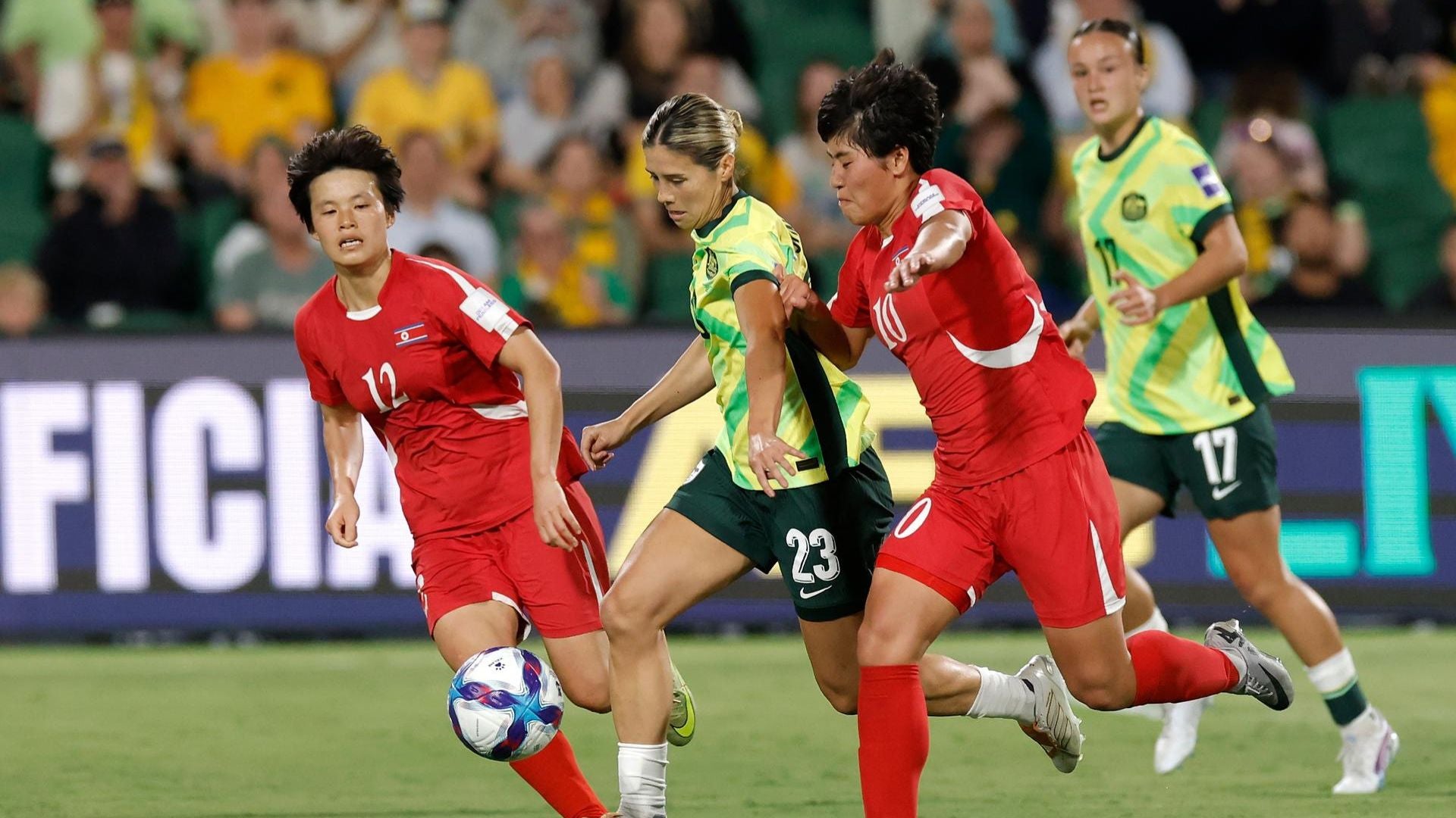Jugadoras selecciones Corea del Norte y Australia en la Copa Asiática Femenina 2026 - Foto: EFE