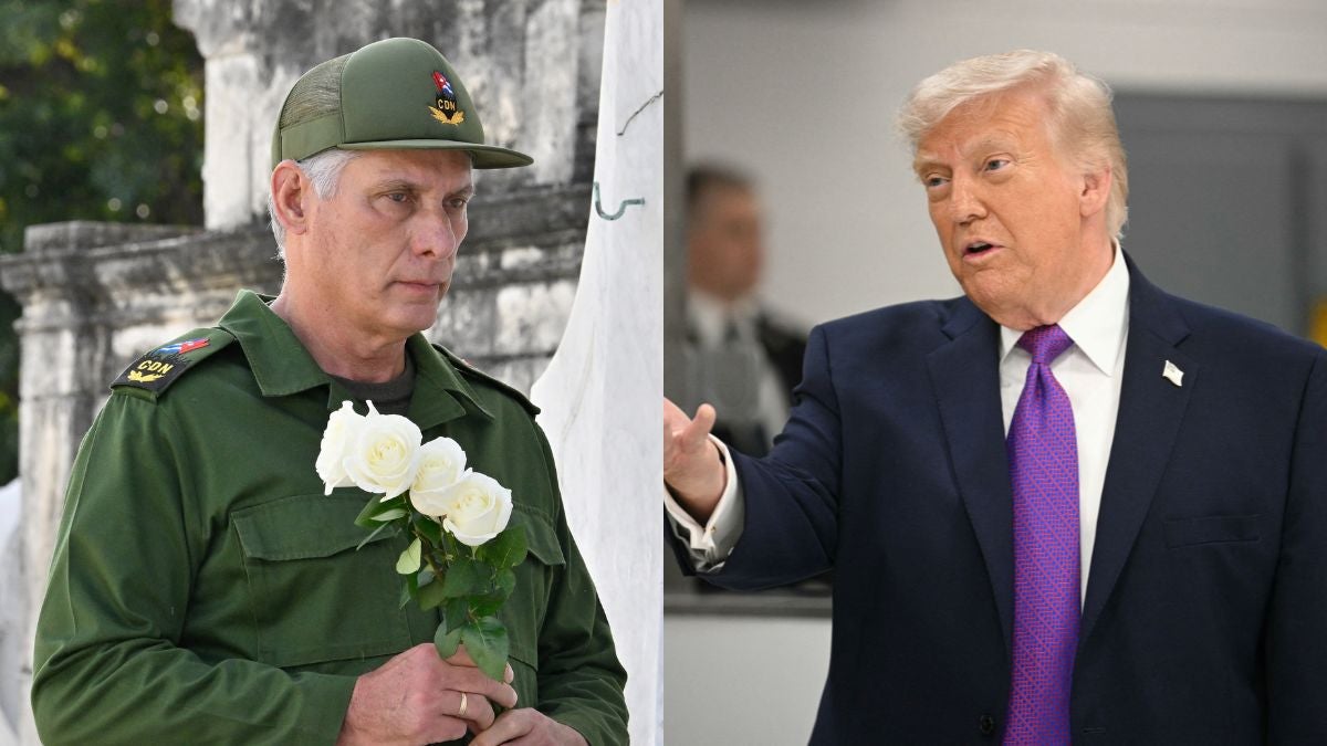 Miguel Díaz-Canel y Donald Trump (AFP)