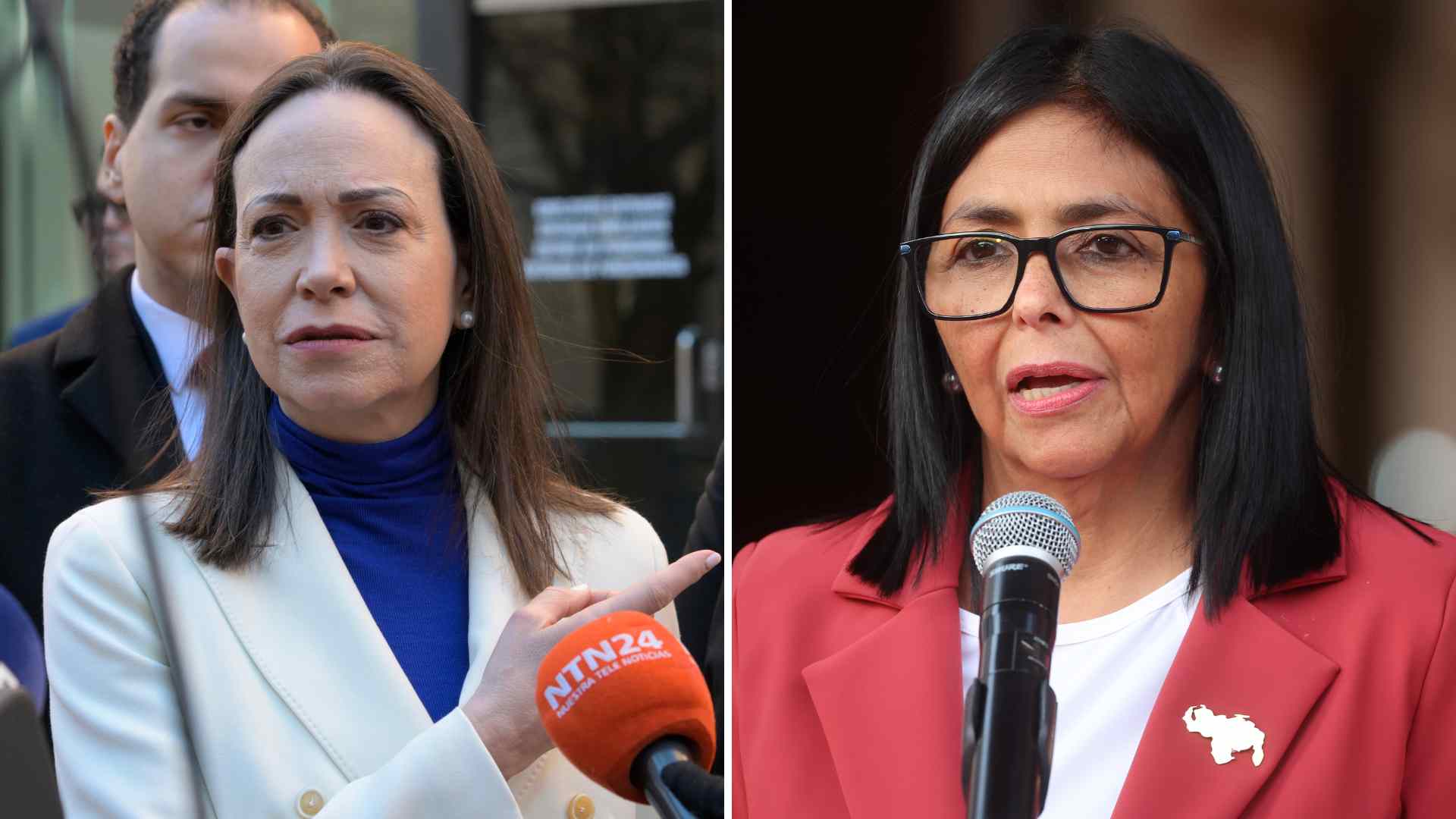 María Corina Machado y Delcy Rodríguez - EFE