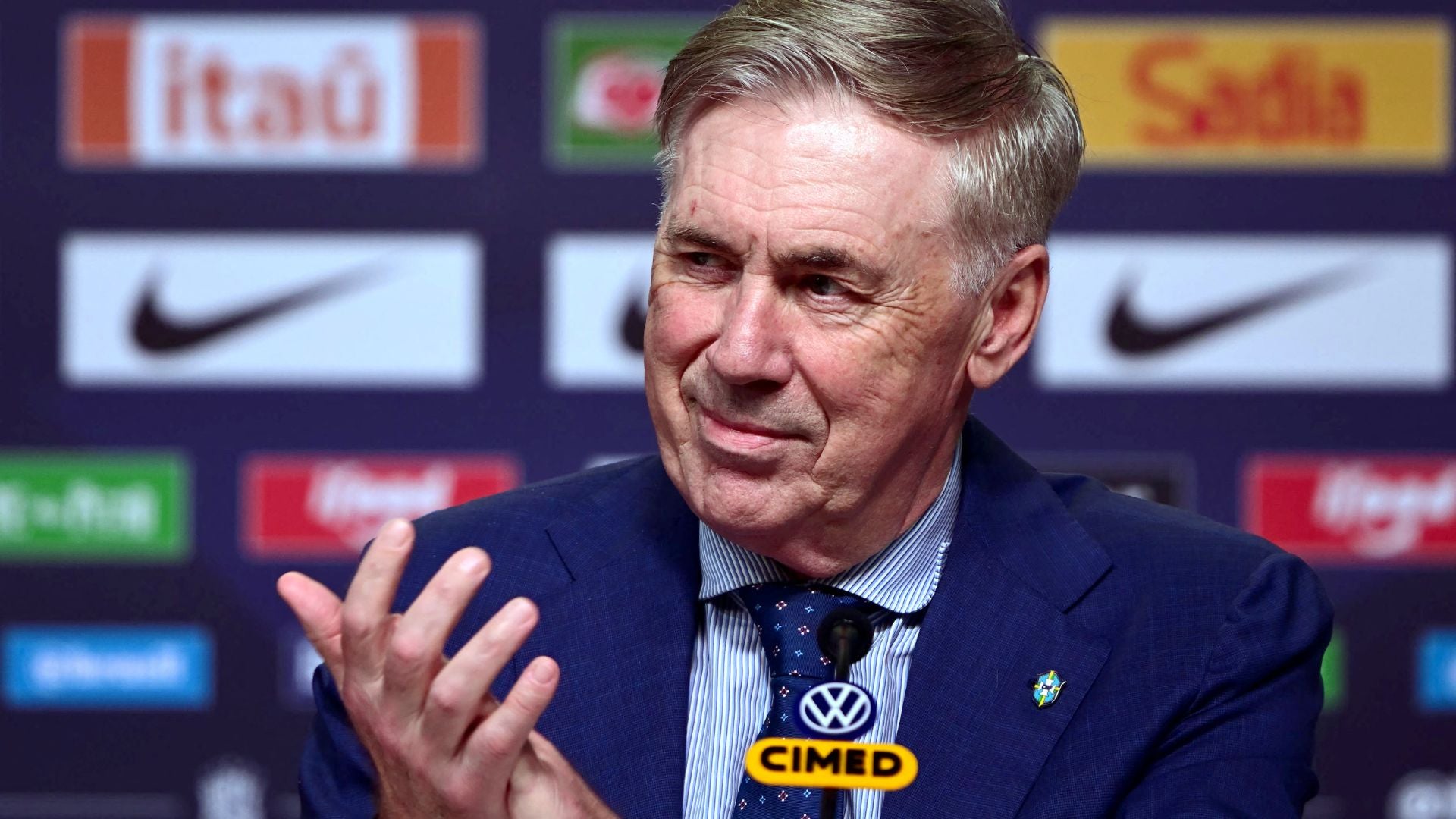 Carlo Ancelotti, director técnico de Brasil - Foto: AFP