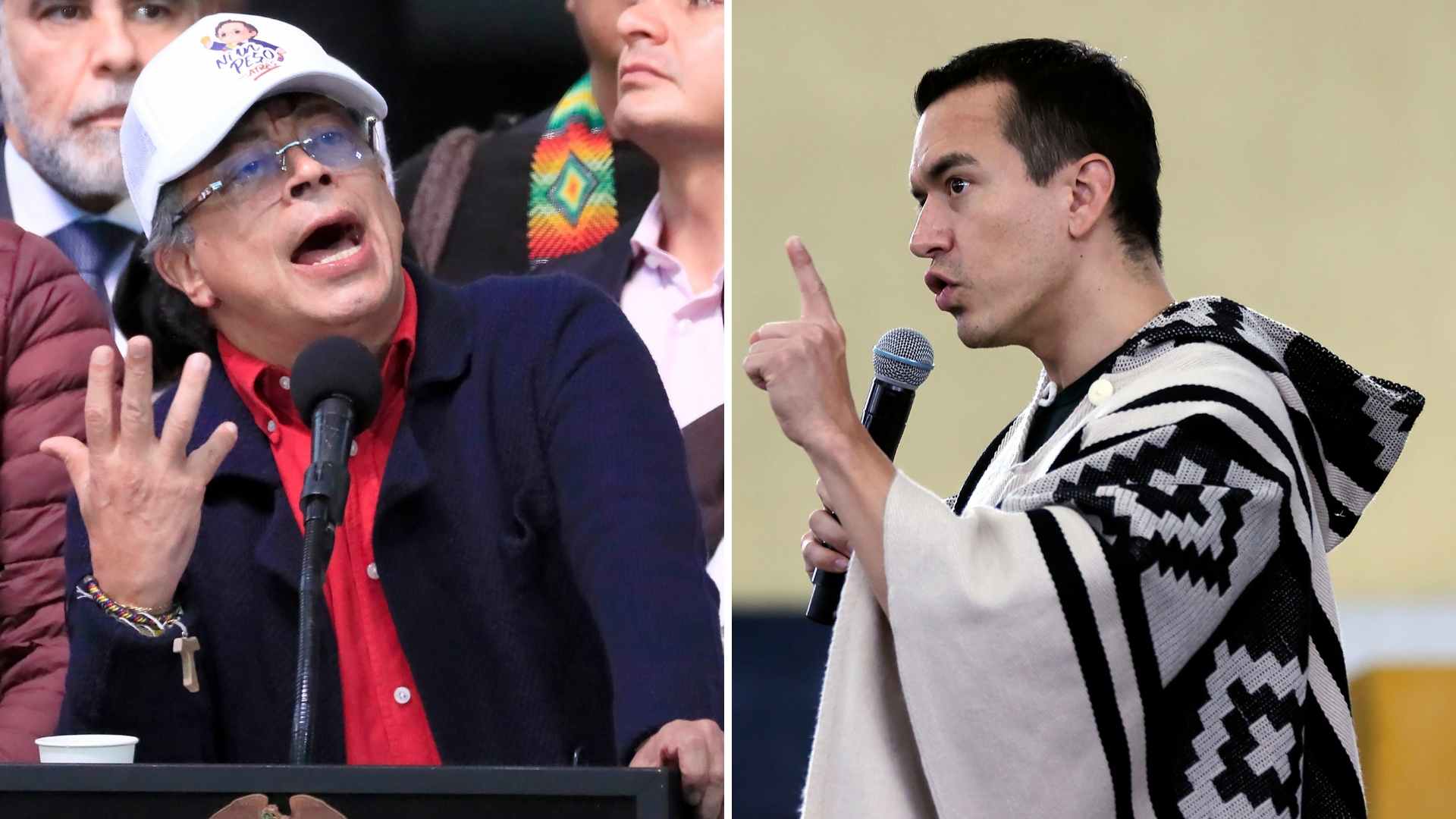 Gustavo Petro y Daniel Noboa - EFE
