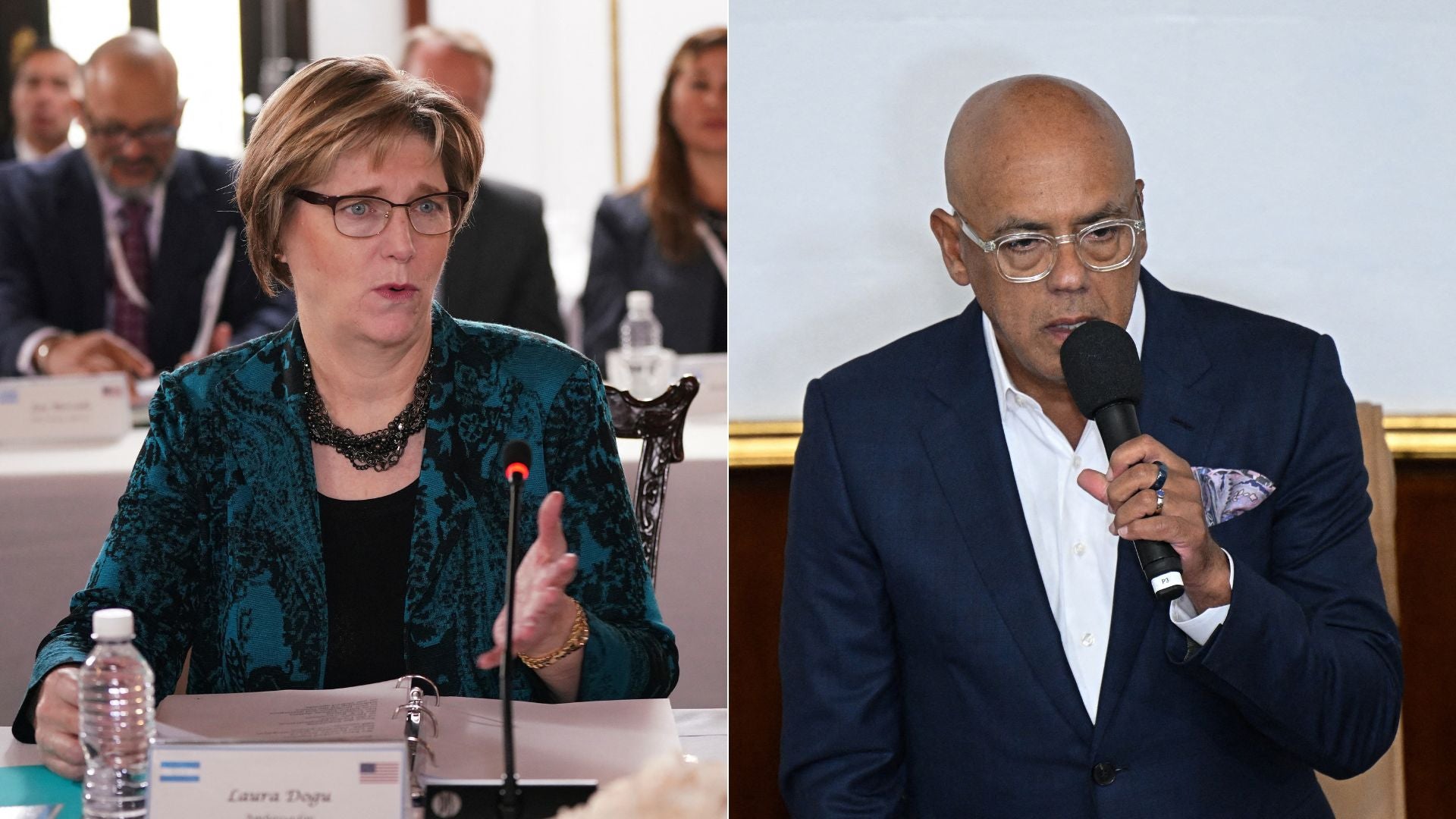 Laura Dogu y Jorge Rodríguez - Fotos: AFP