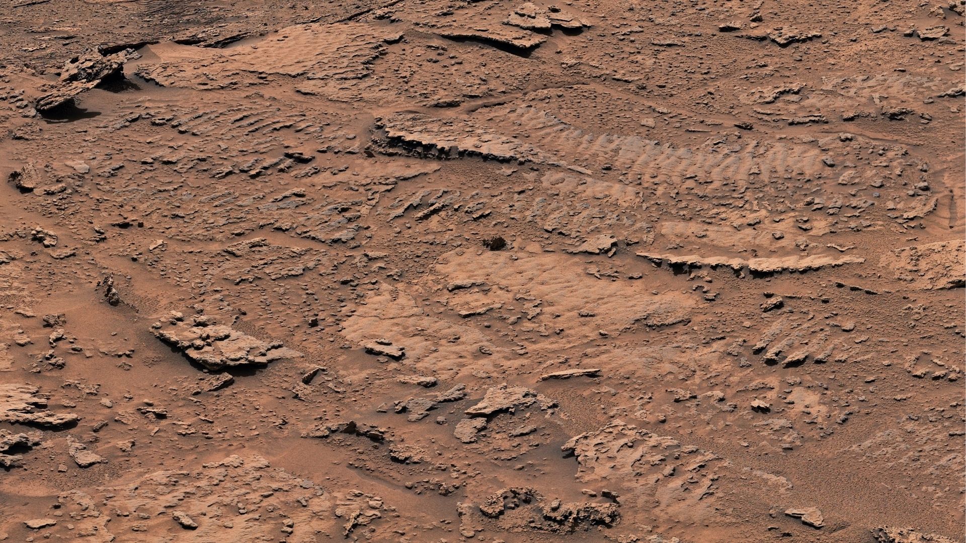 Imagen tomada por el rover Curiosity de la NASA en Marte - Foto AFP