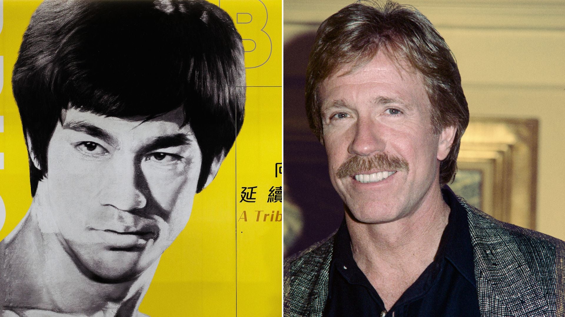 Bruce Lee y Chuck Norris | Fotos AFP