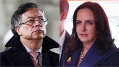 Gustavo Petro, presidente de Colombia / María Fernanda Cabal, senadora de Colombia - Fotos: EFE