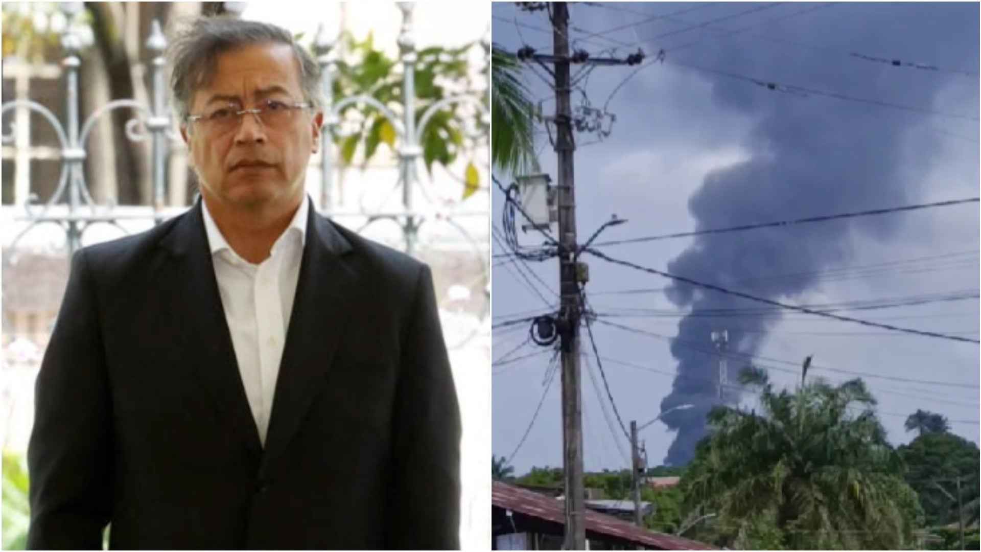 Gustavo Petro, presidente de Colombia / Accidente de un avión militar en Putumayo - Fotos: EFE / X