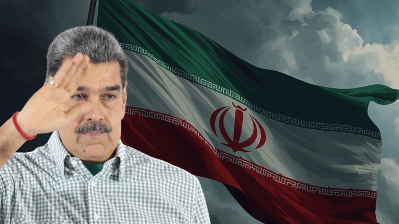 Nicolás Maduro y bandera de Irán (EFE y Canva)