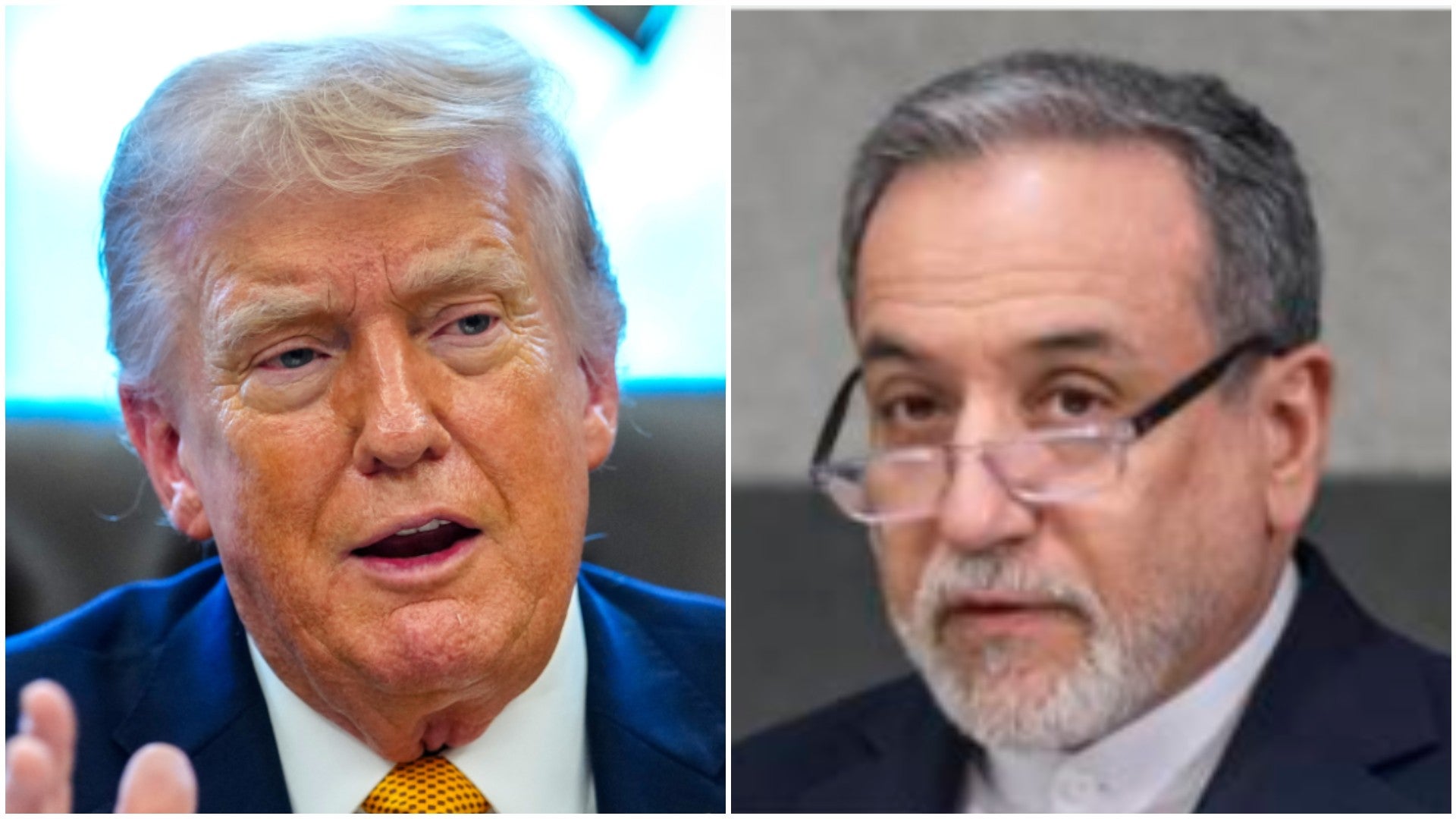 Donald Trump, presidente de EE. UU. / Abbas Araghchi, ministro de Asuntos Exteriores del régimen de Irán - Fotos: EFE