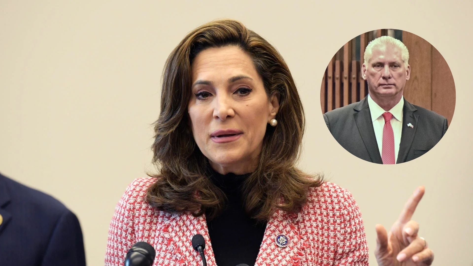 María Elvira Salazar y Miguel Díaz-Canel - Fotos: EFE