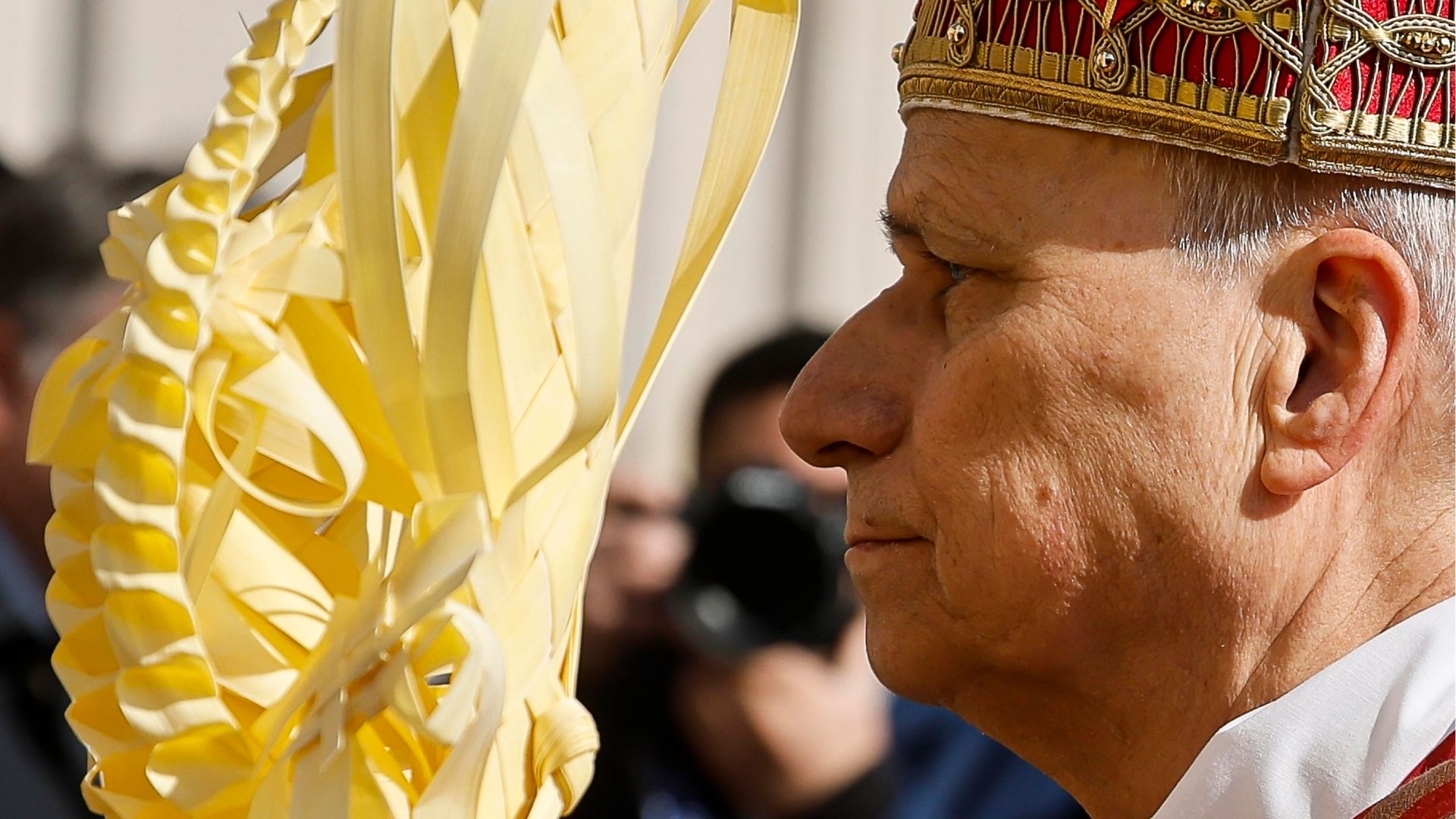 El Papa León XIV, durante la misa del Domingo de Ramos en la plaza de San Pedro en el Vaticano-EFE