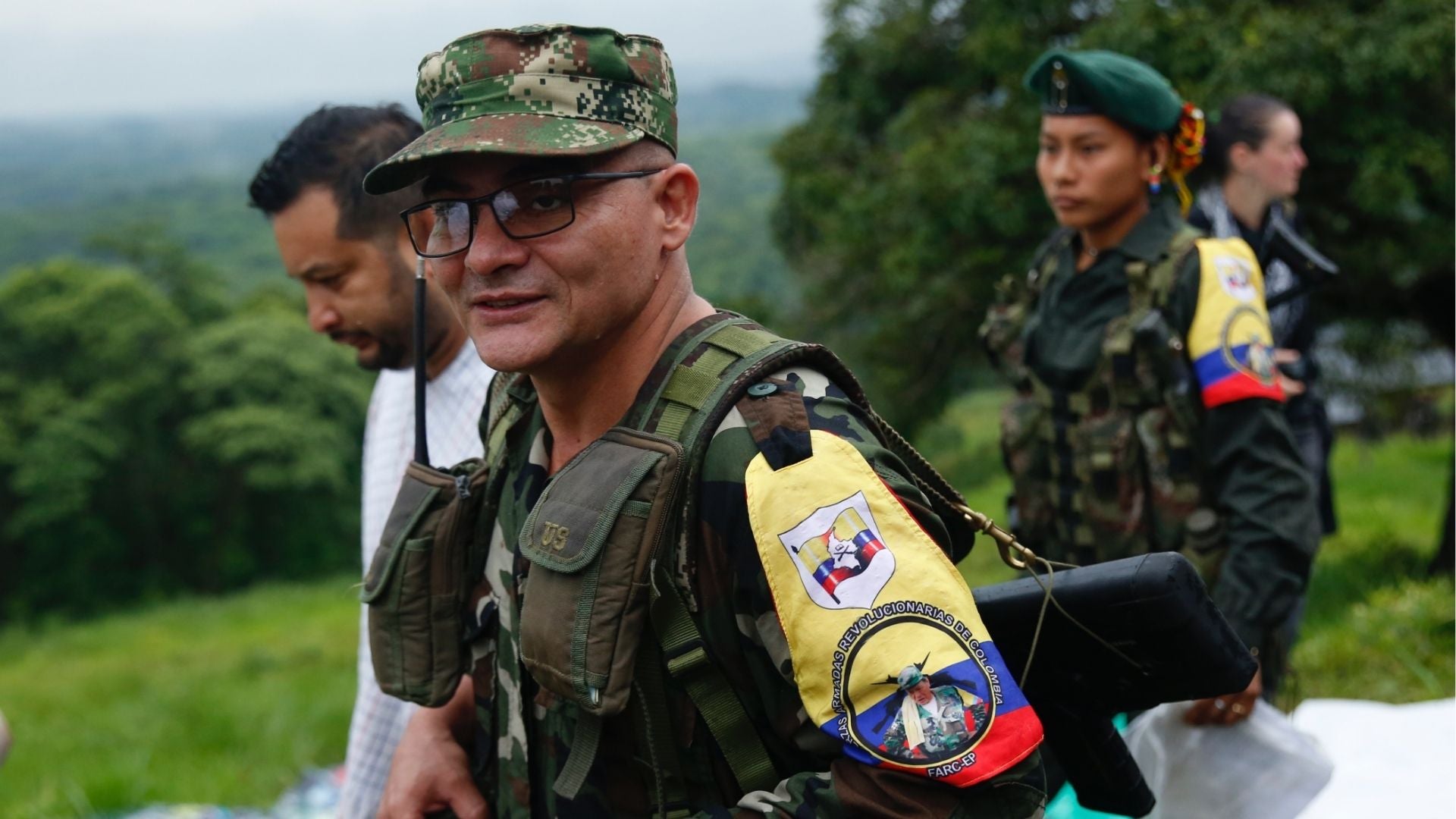 Alias ‘Iván Mordisco’, comandante general de la disidencia de las FARC, en San Vicente del Caguán-Foto archivo: EFE
