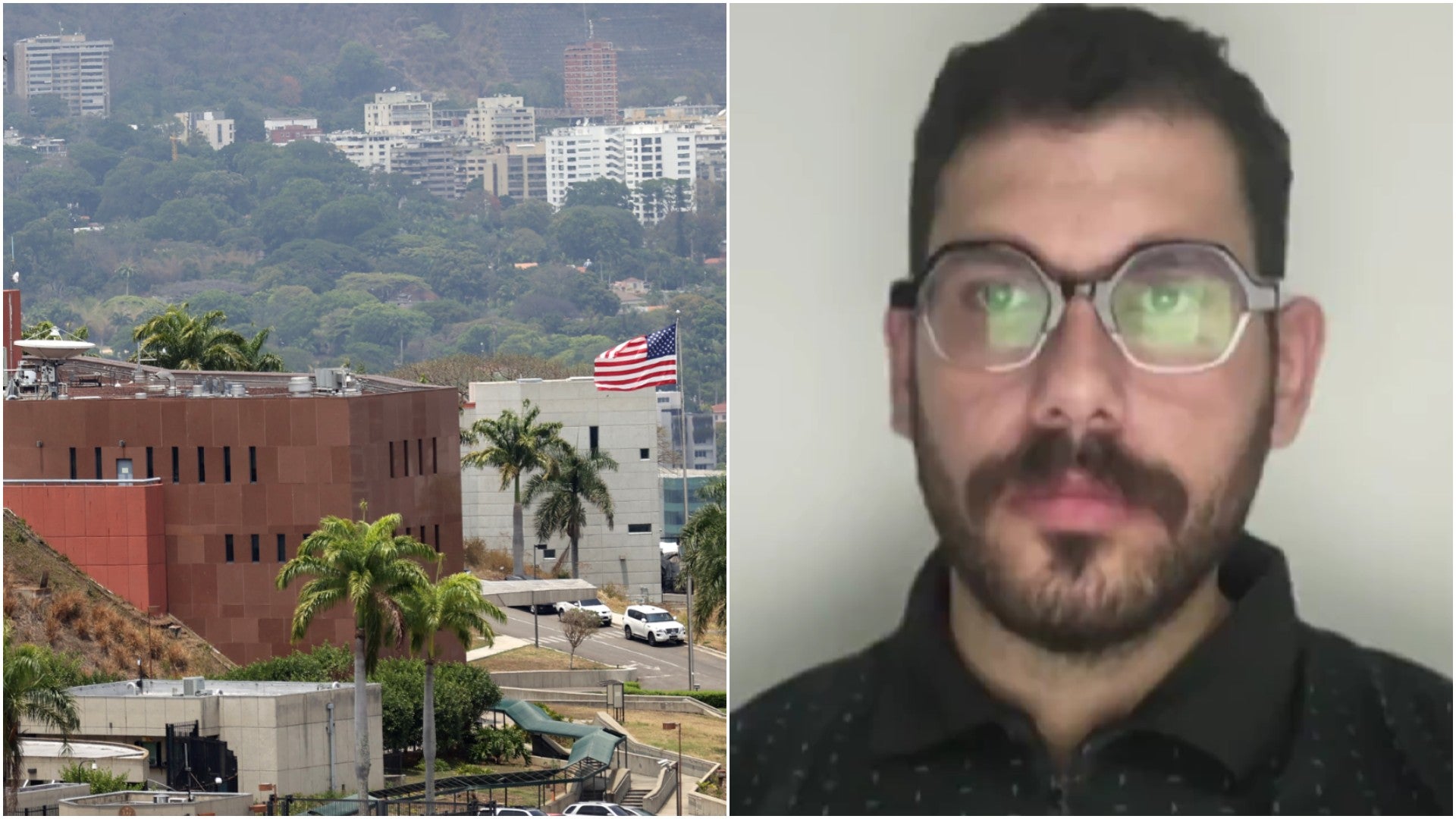 Embajada de EE. UU. en Caracas, Venezuela / Walter Molina Galdi, politólogo venezolano - Fotos: EFE / NTN24