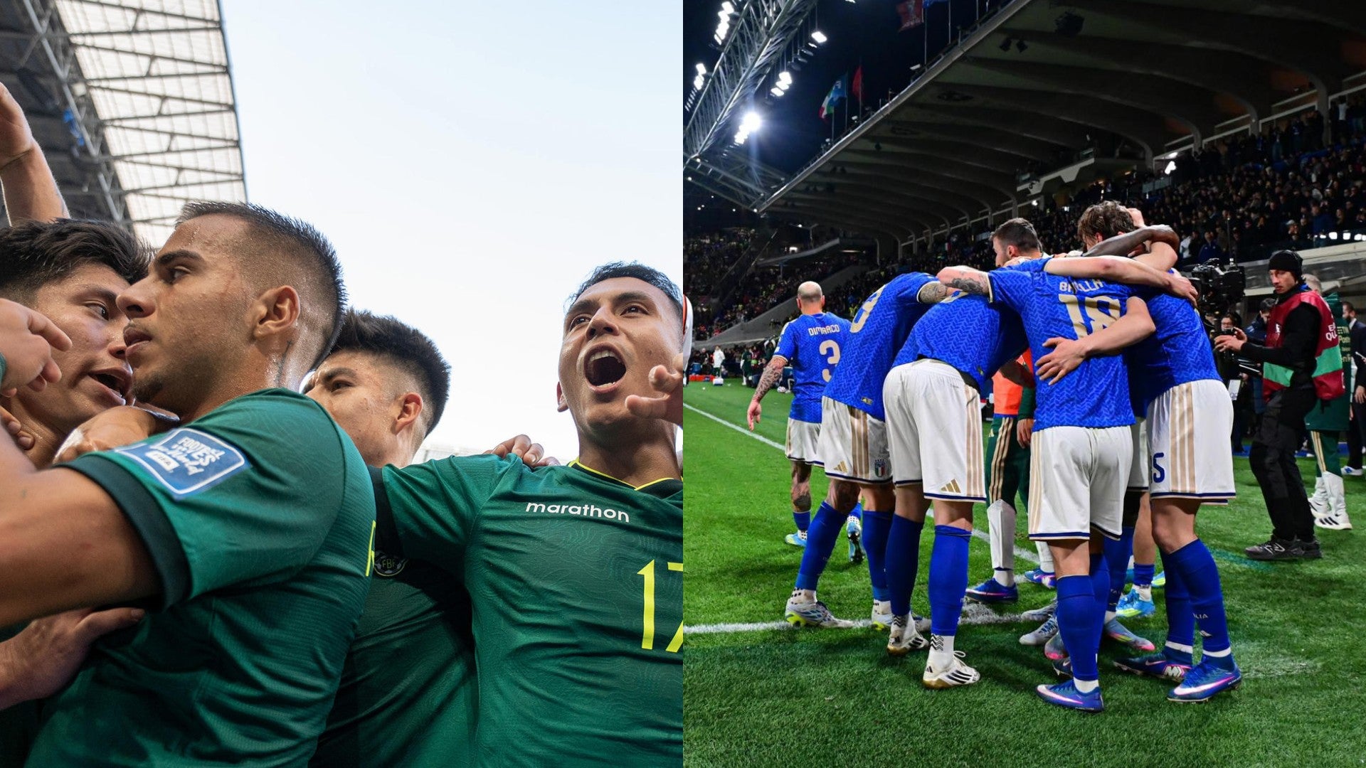 Selecciones de Italia y Bolivia. (EFE)