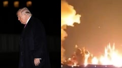 Donald Trump y explosiones en Irán. (EFE y cuenta en Truth Social de Trump)