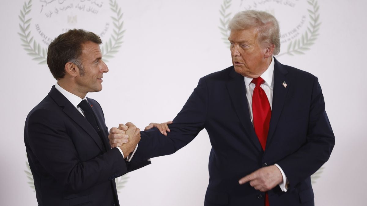 Emmanuel Macron y Donald Trump (EFE)