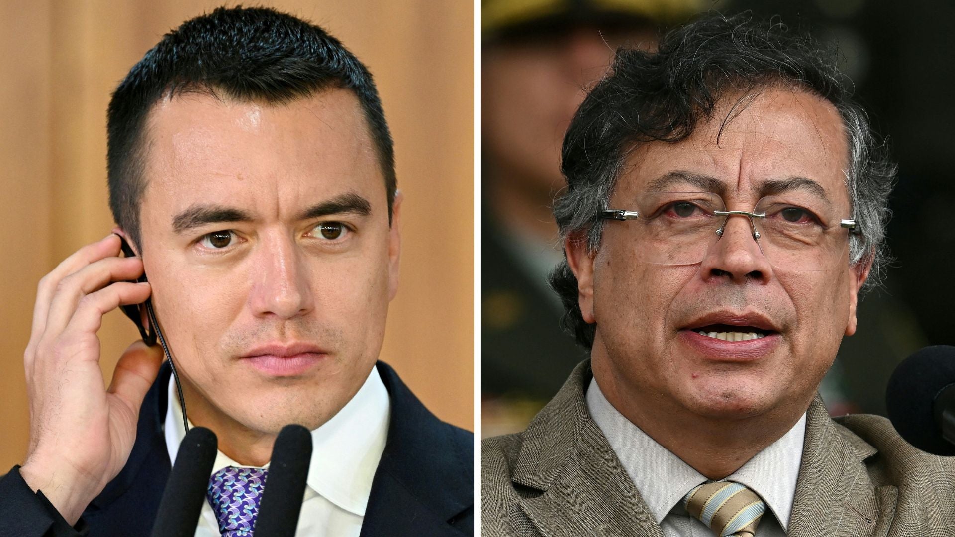 Daniel Noboa/ Gustavo Petro - Foto AFP