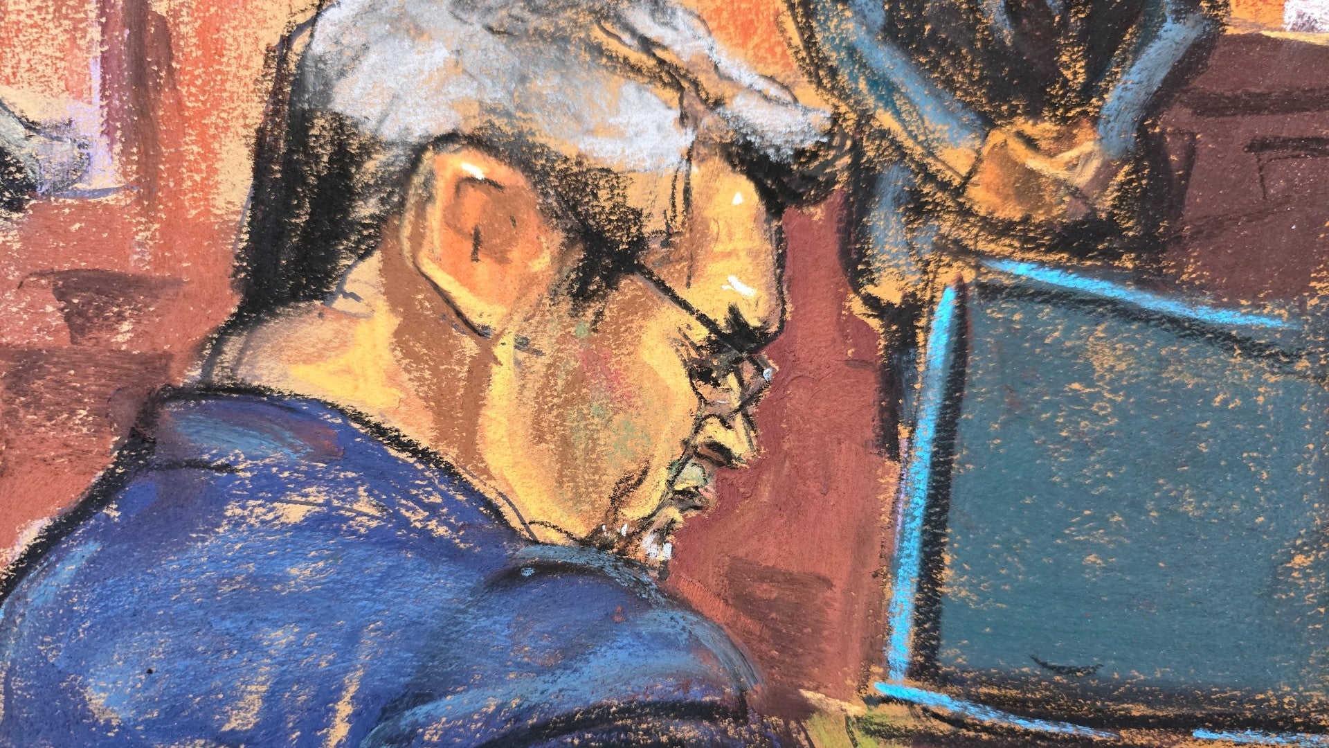 ilustración del juicio contra el expresidente hondureño Juan Orlando Hernández - Foto de referencia: EFE