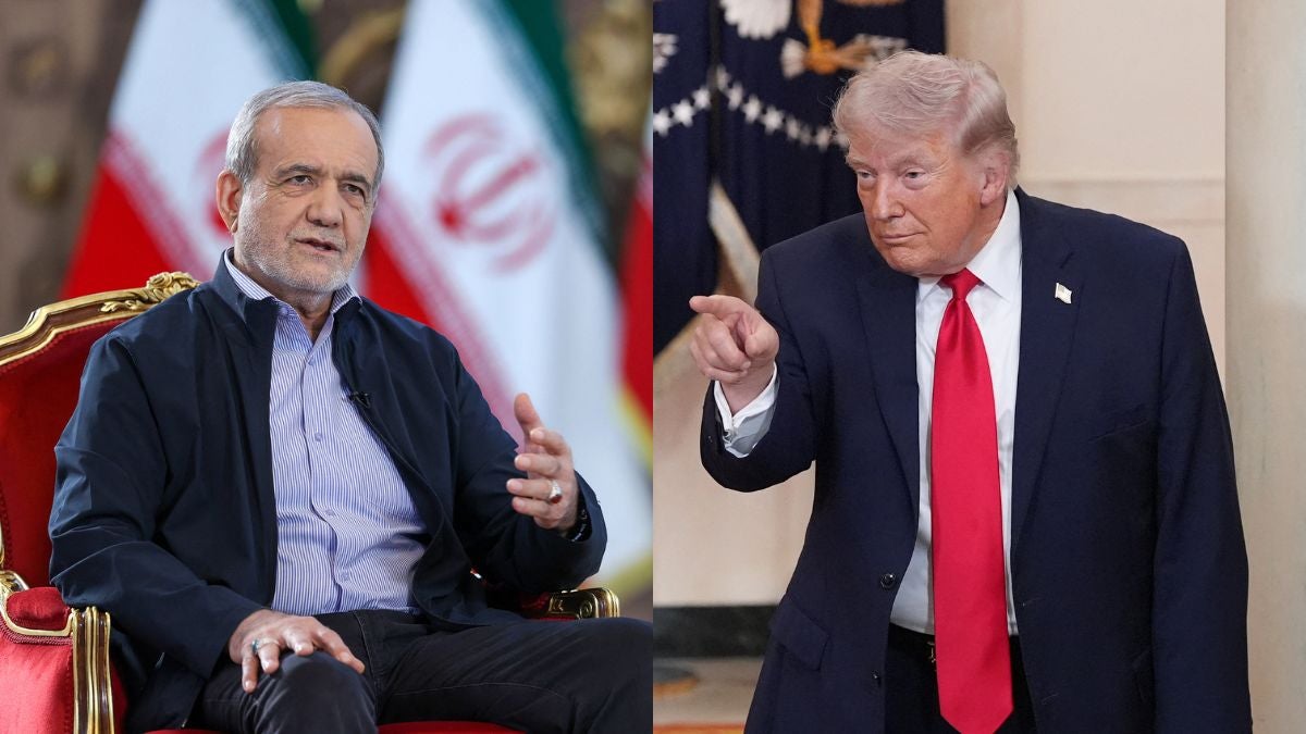 Masoud Pezeshkian y Donald Trump (AFP)