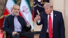 Masoud Pezeshkian y Donald Trump (AFP)