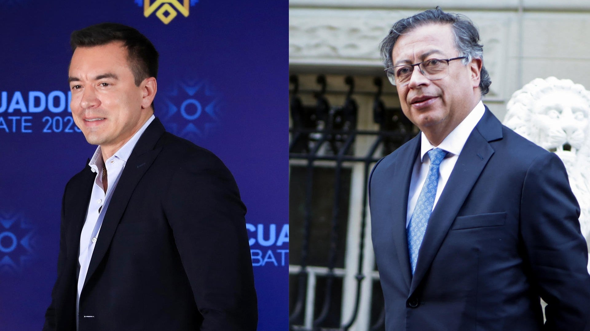 Daniel Noboa, presidente de Ecuador, y Gustavo Petro, presidente de Colombia - Foto: EFE