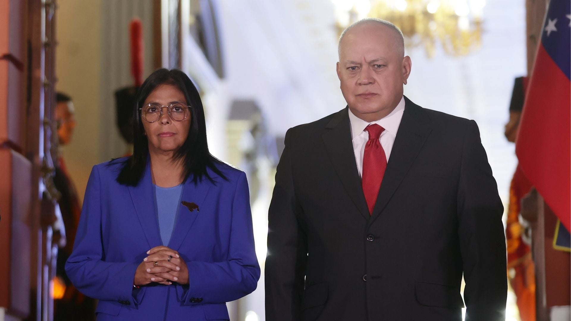 Delcy Rodríguez y Diosdado Cabello - Foto EFE