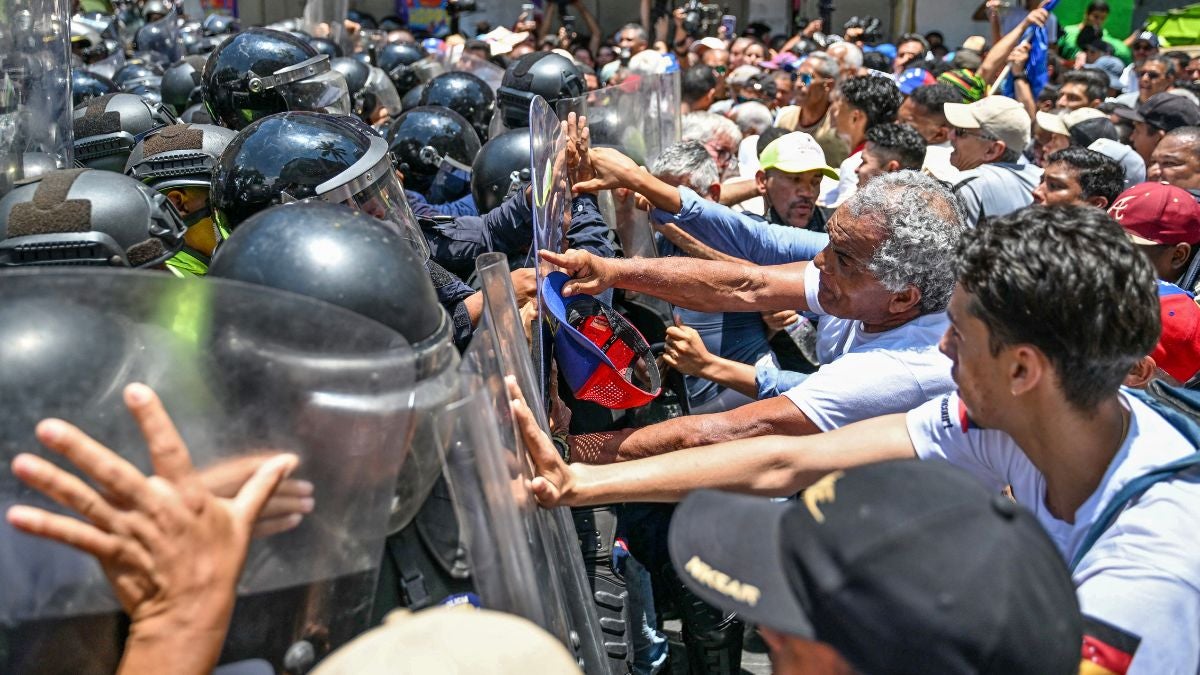 Protestas en Caracas (AFP)