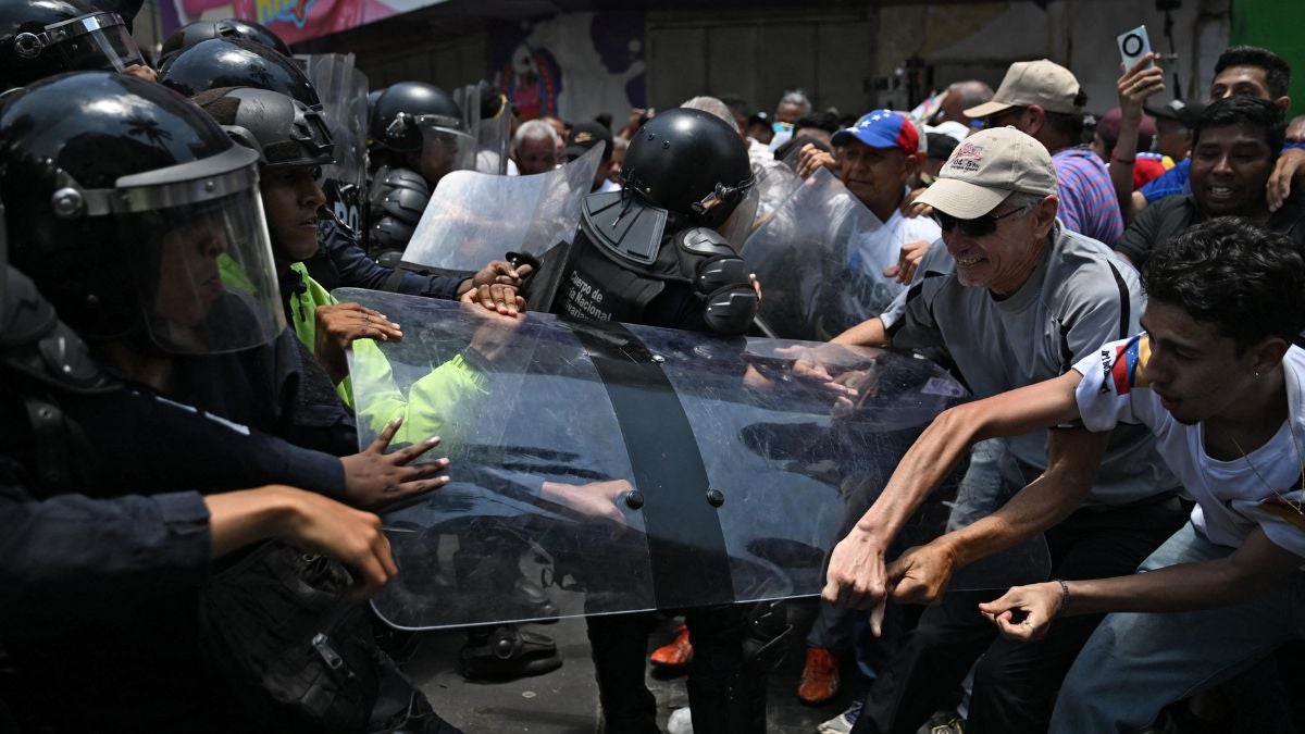 Protestas en Caracas (AFP)