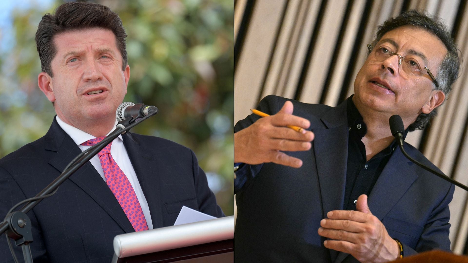 Diego Molano/ Gustavo Petro - Fotos AFP