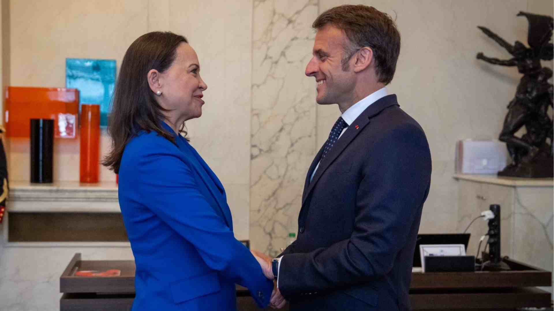María Corina Machado y Emmanuel Macron - Presidencia de Francia