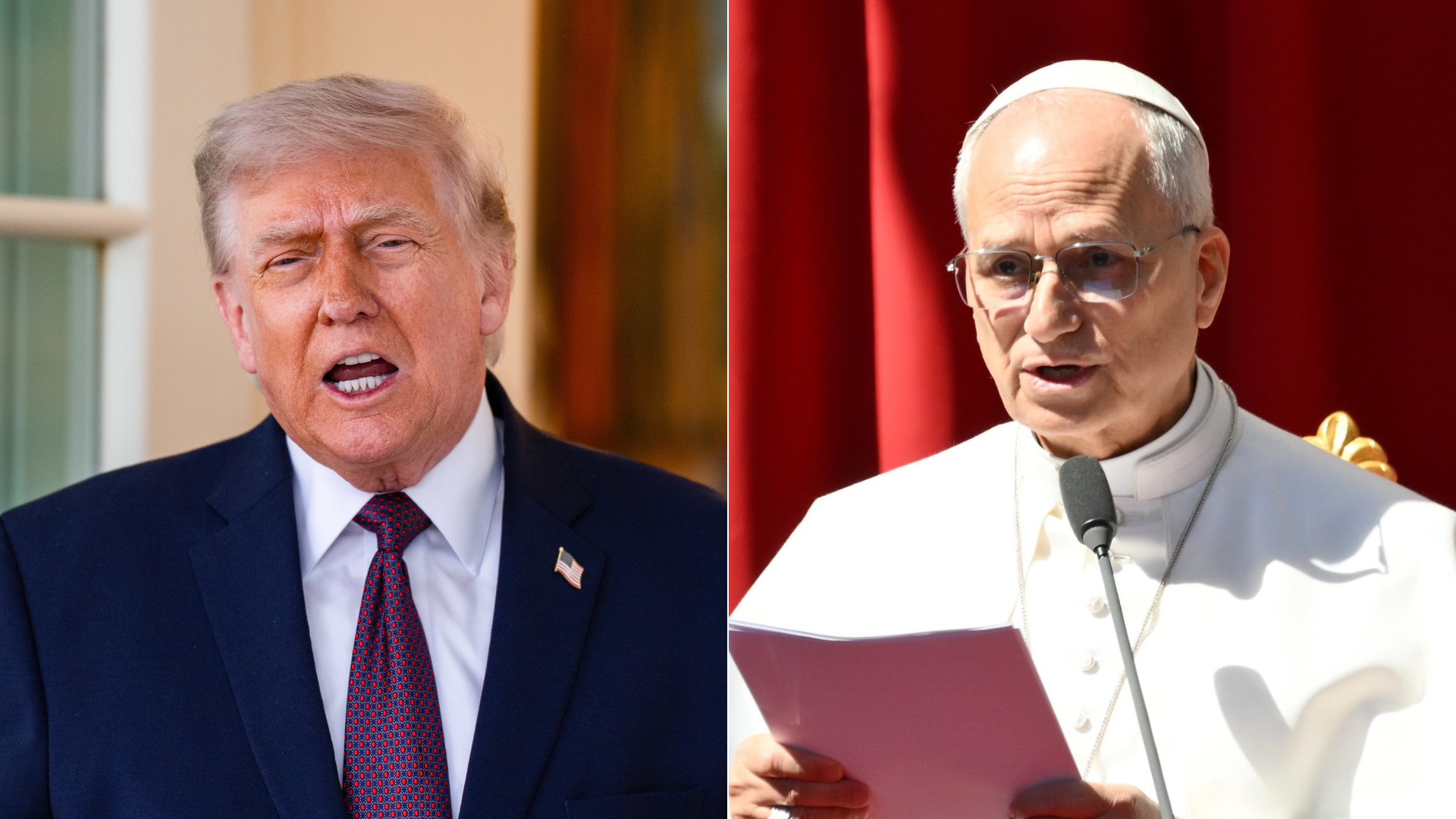 Donald Trump y papa León XIV | Foto: EFE